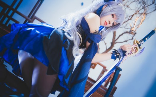 桜桃喵cos~刻晴~美图欣赏