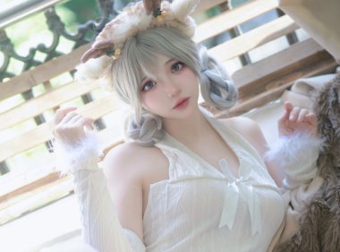 疯猫ss cos~圣诞特典&白色毛衣 cosplay写真图片欣赏